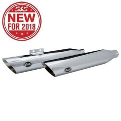 PartzBiz HD SS550-0736 - S&S 550-0736 Chrome Slash Cut RACE Slip-On Mufflers 18-19 Harley Softail M8 1801-1355 18011355 Milwaukee Eight Street Bob; Low Rider; Softail Slim; Fat Boy; Breakout PartzBiz HD SS550-0736 - S&S 550-0736 Chrome Slash Cut RACE Slip-On Mufflers 18-19 Harley Softail M8 1801-1355 18011355 Milwaukee Eight Street Bob; Low Rider; Softail Slim; Fat Boy; Breakout