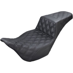 PartzBiz HD DS08011135 - Saddlemen Black Full Lattice Stitch LS Diamond Step Up Seat Harley FLH 08-23 | 808-07B-175 PartzBiz HD DS08011135 - Saddlemen Black Full Lattice Stitch LS Diamond Step Up Seat Harley FLH 08-23 | 808-07B-175