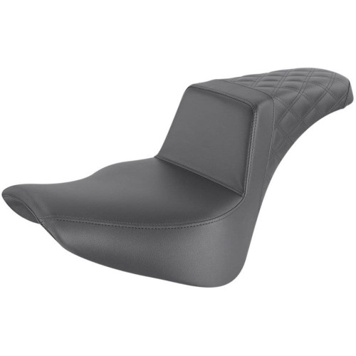 PartzBiz HD: 4403848-Saddlemen Black Step Up 2-Up Seat Rear Lattice Stitched Harley Softail M8 18-23 PartzBiz HD: 4403848-Saddlemen Black Step Up 2-Up Seat Rear Lattice Stitched Harley Softail M8 18-23