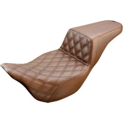 PartzBiz HD DS08011058 - Saddlemen Brown Front Lattice Stitch LS Diamond Step Up Seat Harley FLH 08-23 | 808-07B-172BR PartzBiz HD DS08011058 - Saddlemen Brown Front Lattice Stitch LS Diamond Step Up Seat Harley FLH 08-23 | 808-07B-172BR