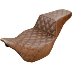 PartzBiz HD DS08011136 - Saddlemen Brown Full Lattice Stitch LS Diamond Step Up Seat Harley FLH 08-23 | 808-07B-175BR PartzBiz HD DS08011136 - Saddlemen Brown Full Lattice Stitch LS Diamond Step Up Seat Harley FLH 08-23 | 808-07B-175BR