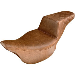 PartzBiz HD DS08011059 - Saddlemen Brown Rear Lattice Stitch LS Diamond Step Up Seat Harley FLH 08-23 | 808-07B-173BR PartzBiz HD DS08011059 - Saddlemen Brown Rear Lattice Stitch LS Diamond Step Up Seat Harley FLH 08-23 | 808-07B-173BR