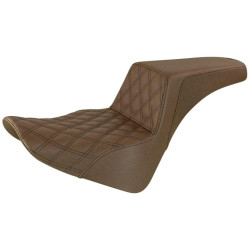 PartzBiz HD DS08021400 - Saddlemen Brown Step Up 2-Up Seat Front Lattice Stitched Harley Softail M8 18-23 PartzBiz HD DS08021400 - Saddlemen Brown Step Up 2-Up Seat Front Lattice Stitched Harley Softail M8 18-23