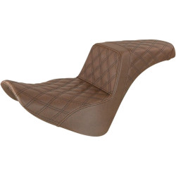 PartzBiz HD DS08021405 - Saddlemen Brown Step Up 2-Up Seat Lattice Stitched Harley Softail M8 18-23 PartzBiz HD DS08021405 - Saddlemen Brown Step Up 2-Up Seat Lattice Stitched Harley Softail M8 18-23