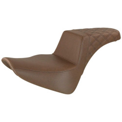 PartzBiz HD DS08021402 - Saddlemen Brown Step Up 2-Up Seat Rear Lattice Stitched Harley Softail M8 18-23 PartzBiz HD DS08021402 - Saddlemen Brown Step Up 2-Up Seat Rear Lattice Stitched Harley Softail M8 18-23