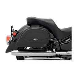 PartzBiz HD DS35010307 - Saddlemen Cruis'N Slant Large 17" Throw-Over Universal Motorcycle Saddlebags | 3501-0307
