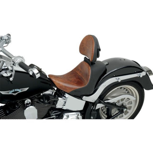 PartzBiz HD: 4403763-Saddlemen Distressed Brown Leather Lariat พนักพิงคนขับ Harley 08-19 | 11567B