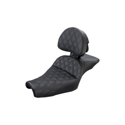 PartzBiz HD DS08040724 - Saddlemen Explorer Lattice Stitch Seat 4 Harley 04-22 XL W/3.3 Gal Tank 10-22 XLX | 807-11-030LS
