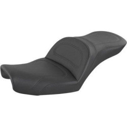 PartzBiz HD DS08030678 - Saddlemen Explorer Lattice Seat w/ Backrest 2-Up Harley Dyna FXD FXDL 96-03
