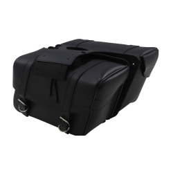 PartzBiz HD DS35010090 - Saddlemen Highwayman Classic Slant Style Throw-Over Large 15" Univ Saddlebags | X021-02-041