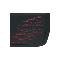PartzBiz HD DS35010250 - Saddlemen Highwayman Tatto Dark Red Stitch Jumbo Universal Throwover Saddlebags  | X021-05-0425