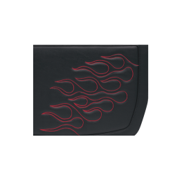 PartzBiz HD DS35010249 - Saddlemen Highwayman Tatto Dark Red Stitch Large Universal Throwover Saddlebags  | X021-05-0415