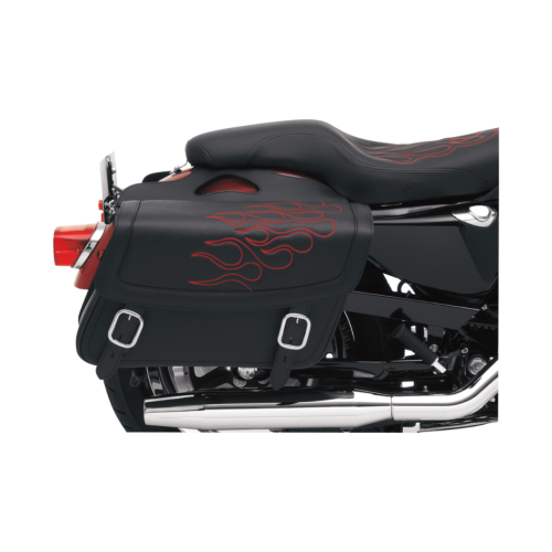 PartzBiz HD: 4403658-Saddlemen Highwayman Tatto Red Stitch Jumbo Universal Throwover กระเป๋าข้าง | X021-05-0422