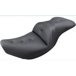 PartzBiz HD DS08102092 - Saddlemen I14-07-181 Road Sofa PT Pillow Top 2 Up Seat w/o Backrest 14-19 Indian chief chieftain roadmaster springfield motorcycle black leather custom comfortable ride upgrade