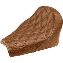 PartzBiz HD DS08102133 - Saddlemen I18-33-002BLS Brown Renegade Stitch Solo Motorcycle Seat 18-19 Indian Scout Bobber Custom Upgrade Replacement Best New Bike Chopper Seat Saddle Stitched Leather Hyde 