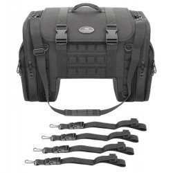 PartzBiz HD DS35160270 - Saddlemen TS3200DE Deluxe Cruiser Tail Bag Saddlestow สำหรับ Harley Metric PartzBiz HD DS35160270 - Saddlemen TS3200DE Deluxe Cruiser Tail Bag Saddlestow สำหรับ Harley Metric