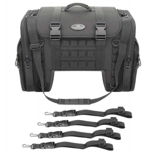 PartzBiz HD: 4403523-Saddlemen TS3200DE Deluxe Cruiser Tail Bag Saddlestow สำหรับ Harley Metric PartzBiz HD: 4403523-Saddlemen TS3200DE Deluxe Cruiser Tail Bag Saddlestow สำหรับ Harley Metric