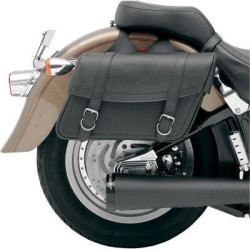 PartzBiz HD DS35010092 - Saddlemen Highwayman Classic Slant Style Throw-Over Jumbo 18" Univ Saddlebags | X021-02-042