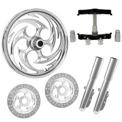 PartzBiz HD SAVAGE-DUAL-CHR-KIT-PCKG - Savage Chrome 23" Wheel Tire Dual Rotors w/ Raked Triple Trees Lowers & Sliders | SAVAGE-DUAL-CHR-KIT-PCKG PartzBiz HD SAVAGE-DUAL-CHR-KIT-PCKG - Savage Chrome 23" Wheel Tire Dual Rotors w/ Raked Triple Trees Lowers & Sliders | SAVAGE-DUAL-CHR-KIT-PCKG