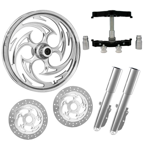 PartzBiz HD: 4403495-Savage Chrome 23” ยางล้อแบบ Dual Rotors พร้อมท่อนล่างและตัวเลื่อน Raked Triple Trees | SAVAGE-DUAL-CHR-KIT-PCKG PartzBiz HD: 4403495-Savage Chrome 23” ยางล้อแบบ Dual Rotors พร้อมท่อนล่างและตัวเลื่อน Raked Triple Trees | SAVAGE-DUAL-CHR-KIT-PCKG
