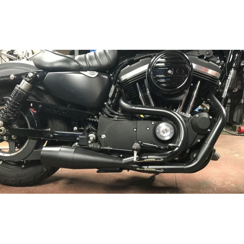 PartzBiz HD: 4403502-Sawicki 2 into 1 Black Cannon Shorty Pipe Exhaust Harley Sportster XL 04-17 PartzBiz HD: 4403502-Sawicki 2 into 1 Black Cannon Shorty Pipe Exhaust Harley Sportster XL 04-17