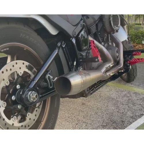 PartzBiz HD: 4403508-Sawicki 2 เป็น 1 Brushed Full Length Cannon Exhaust Harley M8 Softail 18-Up PartzBiz HD: 4403508-Sawicki 2 เป็น 1 Brushed Full Length Cannon Exhaust Harley M8 Softail 18-Up