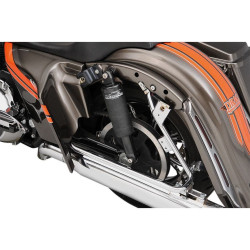 PartzBiz HD DS13110101 - Legend All New Black Aero FL Air Ride Shocks ระบบกันสะเทือนสำหรับ Harley FLH/T 00-16 | 1311-0101 PartzBiz HD DS13110101 - Legend All New Black Aero FL Air Ride Shocks ระบบกันสะเทือนสำหรับ Harley FLH/T 00-16 | 1311-0101