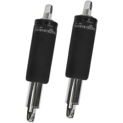 PartzBiz HD DS13110102 - Legend All New Chrome Aero FL Air Ride Shocks Suspension for Harley FLH/T 00-16 | 1311-0102