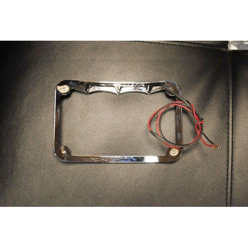 PartzBiz HD: 4403188-Sinister Industries LED Chrome License Plate Frame for Harley Or Custom | SI-018 PartzBiz HD: 4403188-Sinister Industries LED Chrome License Plate Frame for Harley Or Custom | SI-018