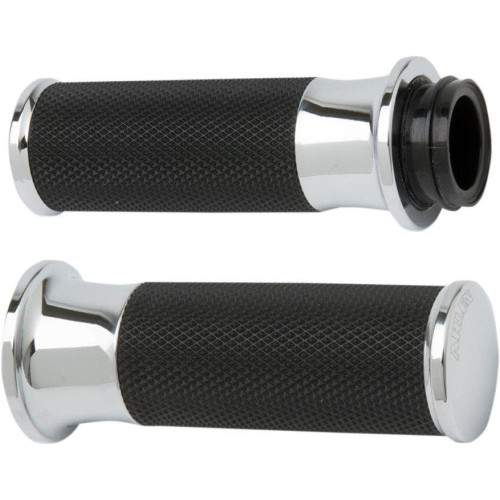 PartzBiz HD: 4403121-Arlen Ness Fusion Chrome Smoothie Hand Grips Harley Throttle By Wire รุ่น | 07-322 PartzBiz HD: 4403121-Arlen Ness Fusion Chrome Smoothie Hand Grips Harley Throttle By Wire รุ่น | 07-322