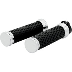 PartzBiz HD AN07-090 - Arlen Ness Chrome Smooth Soft-Touch Hand Grips Dual Cable for Harley | 07-090 PartzBiz HD AN07-090 - Arlen Ness Chrome Smooth Soft-Touch Hand Grips Dual Cable for Harley | 07-090