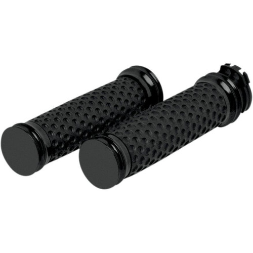 PartzBiz HD: 4403124-Arlen Ness Black Smooth Soft-Touch Hand Grips Dual Cable สำหรับ Harley | 07-092 PartzBiz HD: 4403124-Arlen Ness Black Smooth Soft-Touch Hand Grips Dual Cable สำหรับ Harley | 07-092