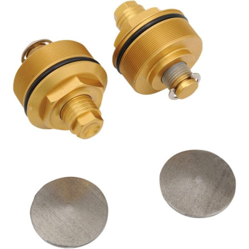 PartzBiz HD: 4403052-Speed Merchant SM Gold ตัวปรับพรีโหลด 49มม. ฝาครอบโช้ค Harley FXD FXDWG & V-Rod | SM49A-3 PartzBiz HD: 4403052-Speed Merchant SM Gold ตัวปรับพรีโหลด 49มม. ฝาครอบโช้ค Harley FXD FXDWG & V-Rod | SM49A-3