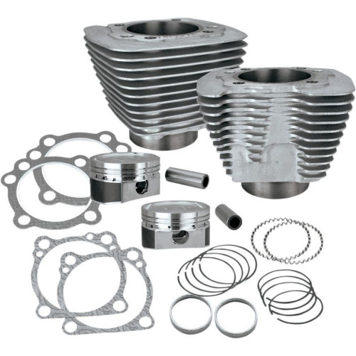 PartzBiz HD: 4402986-S&S 1250CC ชุดฝาครอบกระบอกเงิน Flat Top 10:3:1 Harley XL 86-15 | 910-0433 PartzBiz HD: 4402986-S&S 1250CC ชุดฝาครอบกระบอกเงิน Flat Top 10:3:1 Harley XL 86-15 | 910-0433