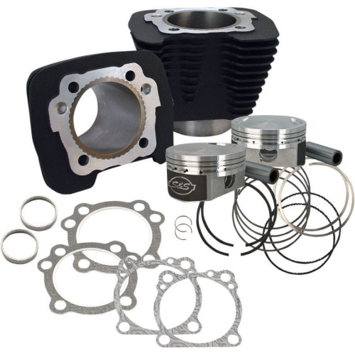 PartzBiz HD: 4402987-S&S 1250CC ชุดฝาครอบกระบอกสูบสีดำริ้วรอย Flat Top 10:3:1 Harley XL 86-15 | 910-0443 PartzBiz HD: 4402987-S&S 1250CC ชุดฝาครอบกระบอกสูบสีดำริ้วรอย Flat Top 10:3:1 Harley XL 86-15 | 910-0443
