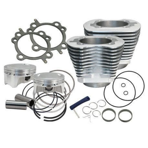 PartzBiz HD: 4402944-S&S Cycle 4 ” Sidewinder 100 ” Big Bore Kit '99-'06 HD€ Big Twin Cam สีเงิน | 910-0642 / 910-0596 PartzBiz HD: 4402944-S&S Cycle 4 ” Sidewinder 100 ” Big Bore Kit '99-'06 HD€ Big Twin Cam สีเงิน | 910-0642 / 910-0596