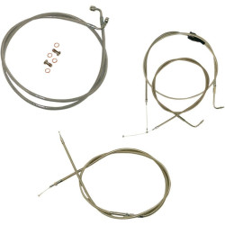 PartzBiz HD DS06100290 - Stainless Braided Kit Cables Kits for 96-07 Harley FLHT/X Stock Length | LA-8005KT-00 PartzBiz HD DS06100290 - Stainless Braided Kit Cables Kits for 96-07 Harley FLHT/X Stock Length | LA-8005KT-00