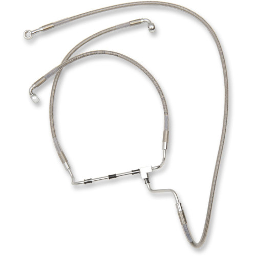 PartzBiz HD: 4402786-Stainless Steel Extended Length Front Brake Line Harley 14-15 Non ABS Plus 12 - 1741-3985 PartzBiz HD: 4402786-Stainless Steel Extended Length Front Brake Line Harley 14-15 Non ABS Plus 12 - 1741-3985