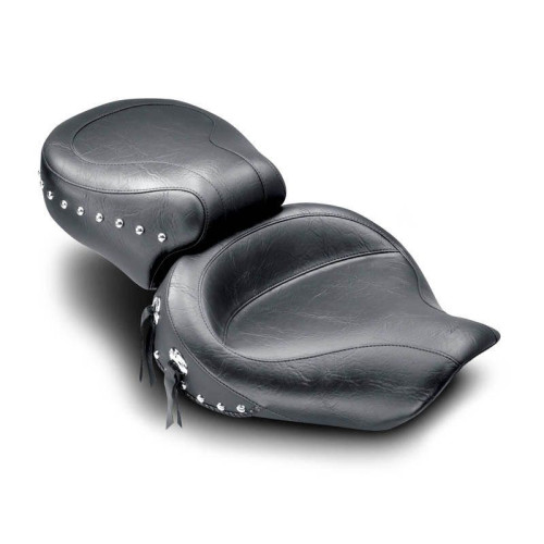 PartzBiz HD: 4402717-Mustang Seats Studded Wide Style 2 up Seat for Harley Dyna Models 96-03 | 75530 PartzBiz HD: 4402717-Mustang Seats Studded Wide Style 2 up Seat for Harley Dyna Models 96-03 | 75530