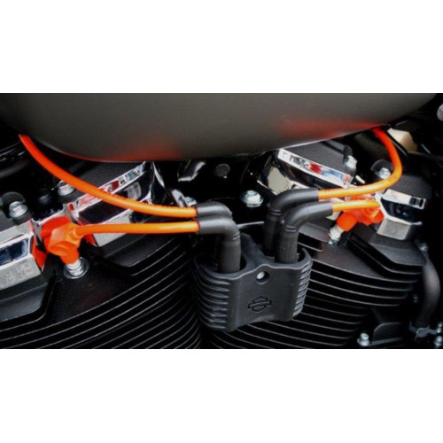 PartzBiz HD: 4402726-Sumax 30838 Orange Pro Spark Plug Wires 8mm Harley M8 Softail 18-21