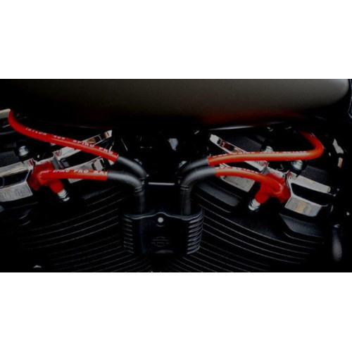 PartzBiz HD: 4402729-Sumax 49238 Red Pro Spark Plug Wires 10.4mm Harley M8 Softail 18-21 PartzBiz HD: 4402729-Sumax 49238 Red Pro Spark Plug Wires 10.4mm Harley M8 Softail 18-21