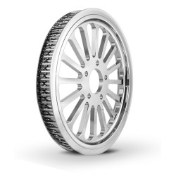 PartzBiz HD M-PL-0166 - DNA Super Spoke Chrome 66 Tooth X 1" Rear Pulley Superspoke Custom Harley HD - M-PL-0166