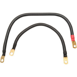 PartzBiz HD DSDS242139 - Terry Components 4 Gauge ชุดสายเคเบิลแบตเตอรี่ครบชุด Harley 89-94 FXR | 22095