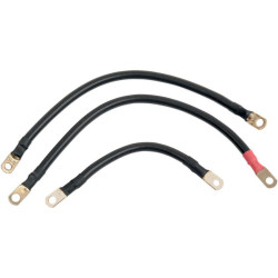 PartzBiz HD DS21130032 - Terry Components 4 Gauge ชุดสายเคเบิลแบตเตอรี่ครบชุด Harley 93-06 FLH Touring | 22050