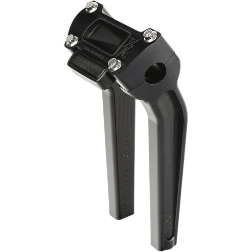 PartzBiz HD: 4402484-Thrashin Supply สีดำ 9.5 ” พร้อมคัทเอาท์แฮนด์ Pullback Riser TSC-9500-1 0602-1058 06021058 bar custom harley davidson