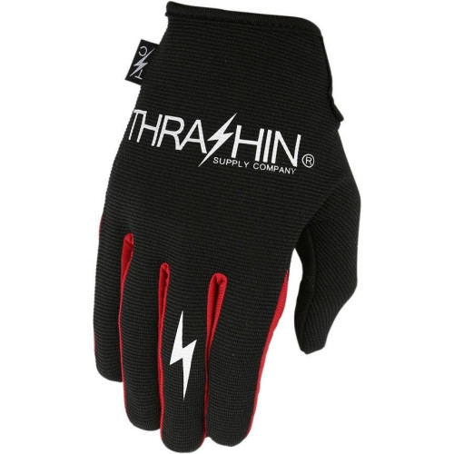 PartzBiz HD: 4402427-Thrashin Supply Company Black/Red Stealth Motorcycle Gloves PartzBiz HD: 4402427-Thrashin Supply Company Black/Red Stealth Motorcycle Gloves