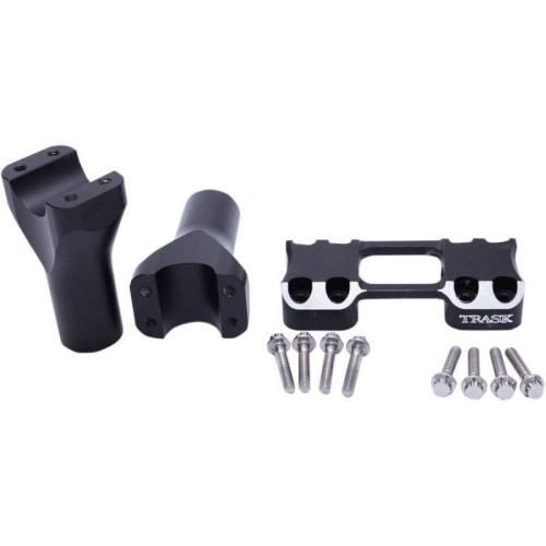 PartzBiz HD: 4402256-Trask Assault Series Reverse Cut 4" Rise 1" Handlebar Risers Harley & Custom | TM-8602-4RC