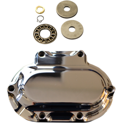 PartzBiz HD DS11070406 - Trask Chrome คลัทช์ไฮดรอลิก Actuator ฝาครอบด้านข้าง 6 หลุม Harley Big Twin 06-18 PartzBiz HD DS11070406 - Trask Chrome คลัทช์ไฮดรอลิก Actuator ฝาครอบด้านข้าง 6 หลุม Harley Big Twin 06-18