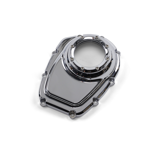 PartzBiz HD: 4402222-Trask TM-018CH Chrome Billet Assault Series Cam Cover w/หน้าต่าง 17-Up Harley M8 Glide king electra road slim fat boy bob classic breakout camshaft แผ่นอลูมิเนียมอัพเกรดเปลี่ยน