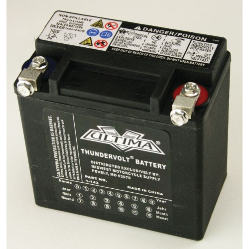 PartzBiz HD: 4401905-Ultima 1-143 Thundervolt 12V AGM Battery Upgrade 04-Up Harley Sporster 66958-04 XL